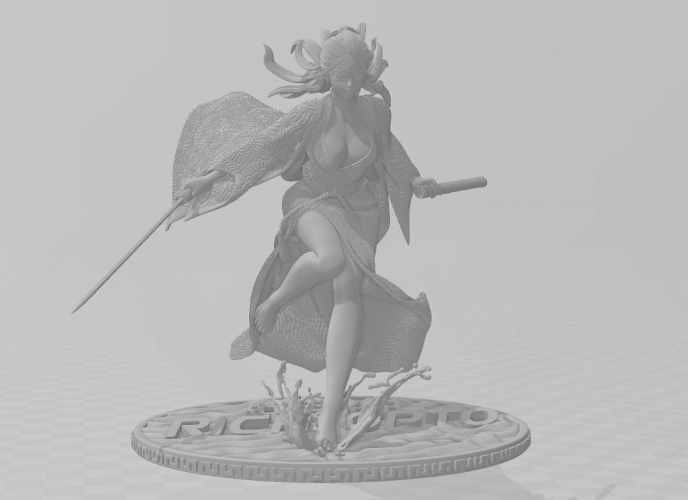 旧时的女武士3D打印模型