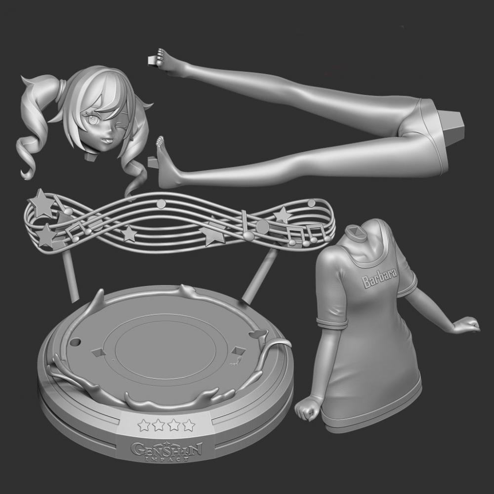 芭芭拉 原神3D打印模型