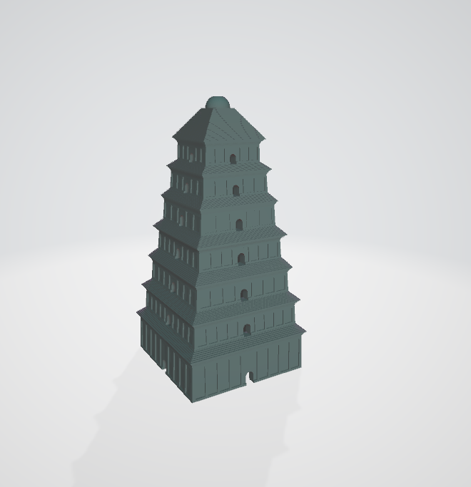 西安大慈恩寺3D打印模型