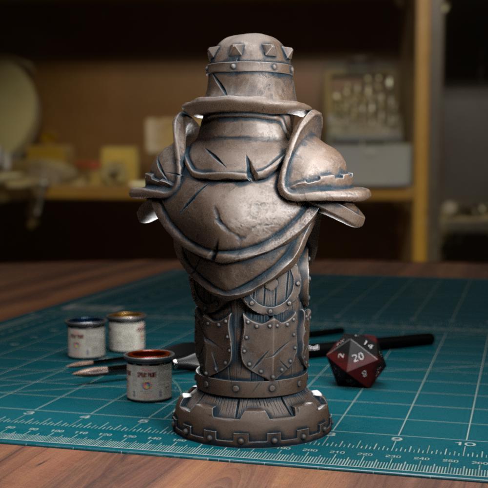 战士木雕3D打印模型