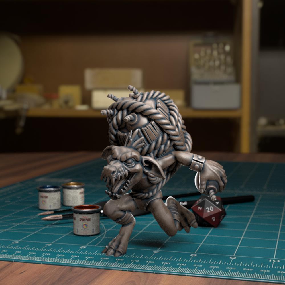 犬兽人3D打印模型