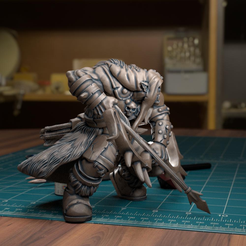拿弓的兽人战士3D打印模型