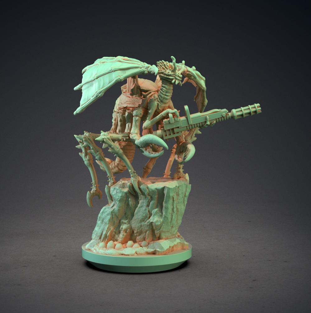 拿枪的米戈 克苏鲁神话3D打印模型