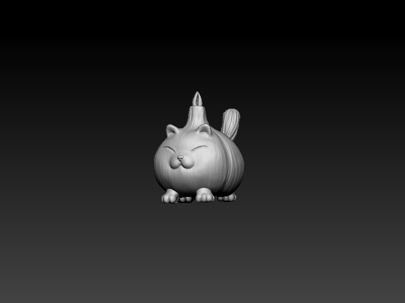 蒜头猫3D打印模型