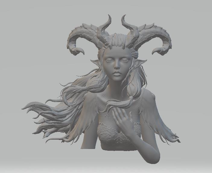 女精灵 半身像3D打印模型