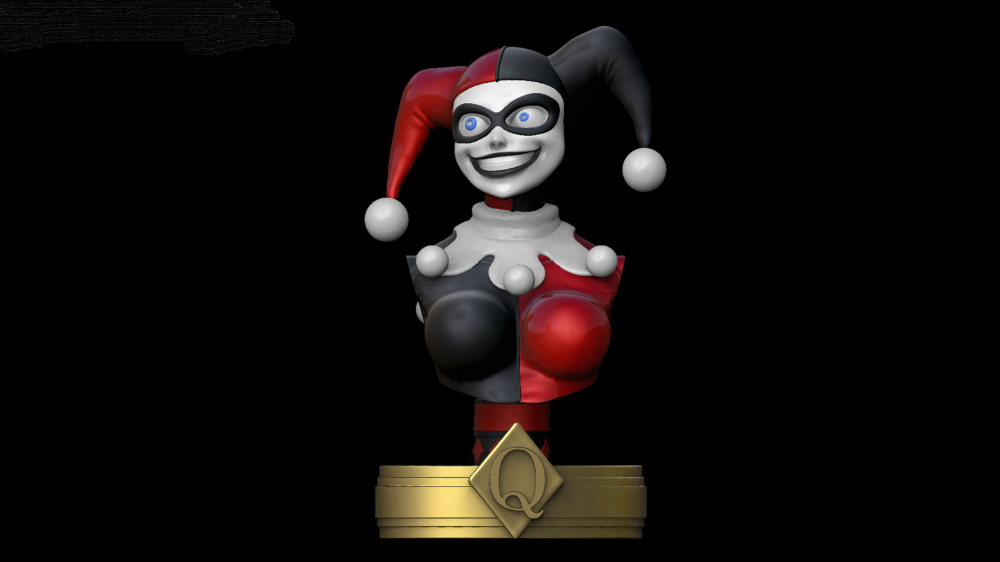 小丑女 胸雕3D打印模型