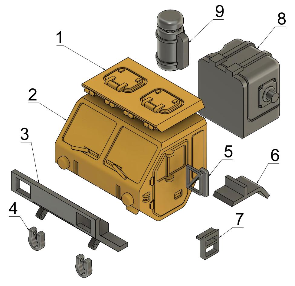 军事货运车3D打印模型