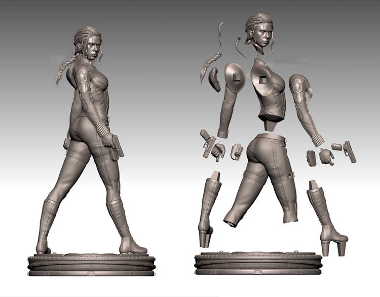 黑寡妇 漫威3D打印模型