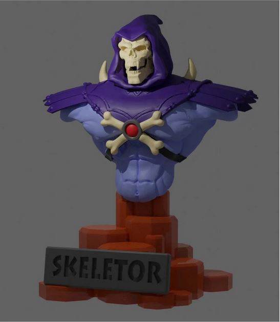 骷髅王 胸雕3D打印模型