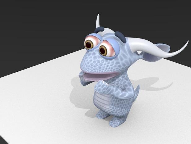 胆小的怪物3D打印模型