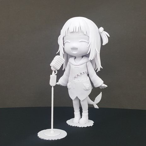 鲨鱼娘 q版3d打印模型_鲨鱼娘 q版3d打印模型stl下载_卡通3d打印模型