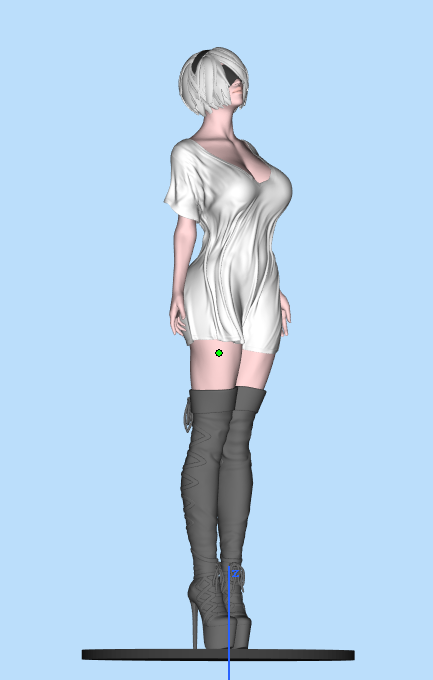 尼尔纪元 2B小姐湿身3D打印模型