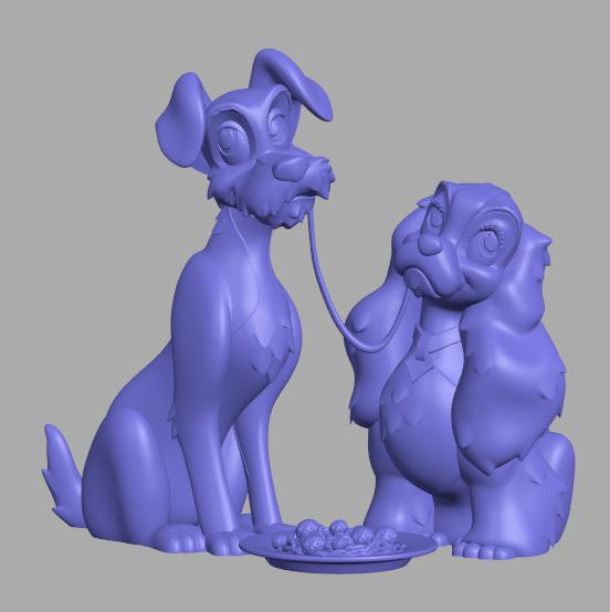 可爱的宠物狗3D打印模型
