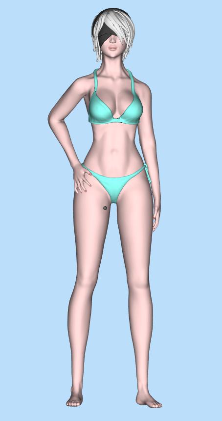 尼尔纪元 2B小姐泳装3D打印模型