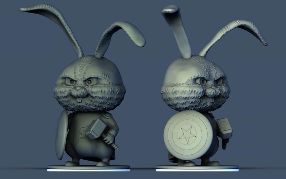 超级兔子3D打印模型
