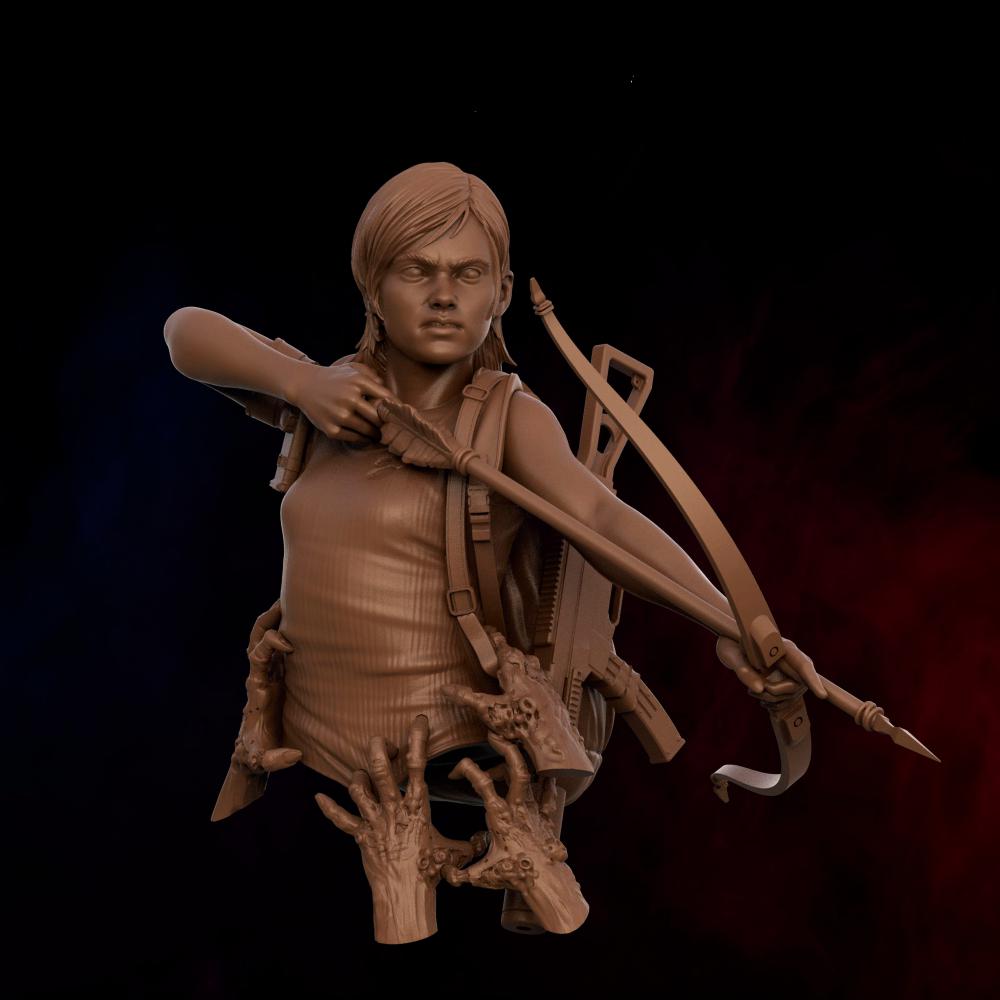 女弓箭手 胸雕3D打印模型