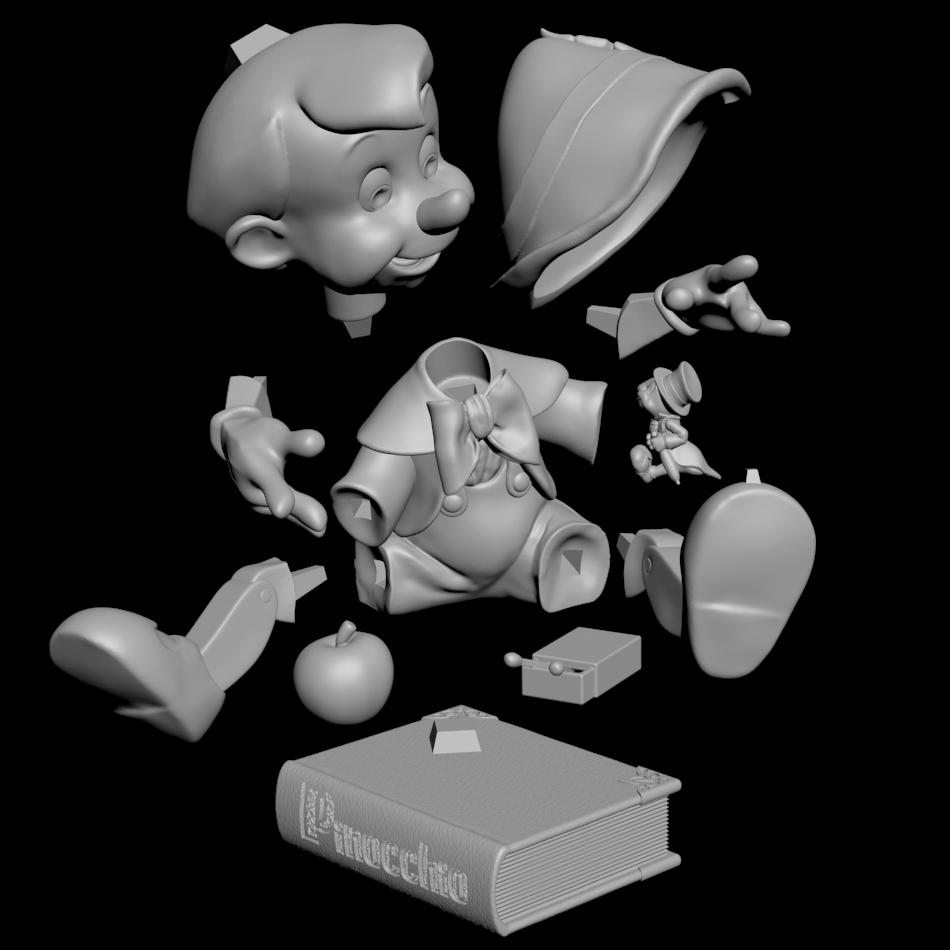 皮诺曹3D打印模型