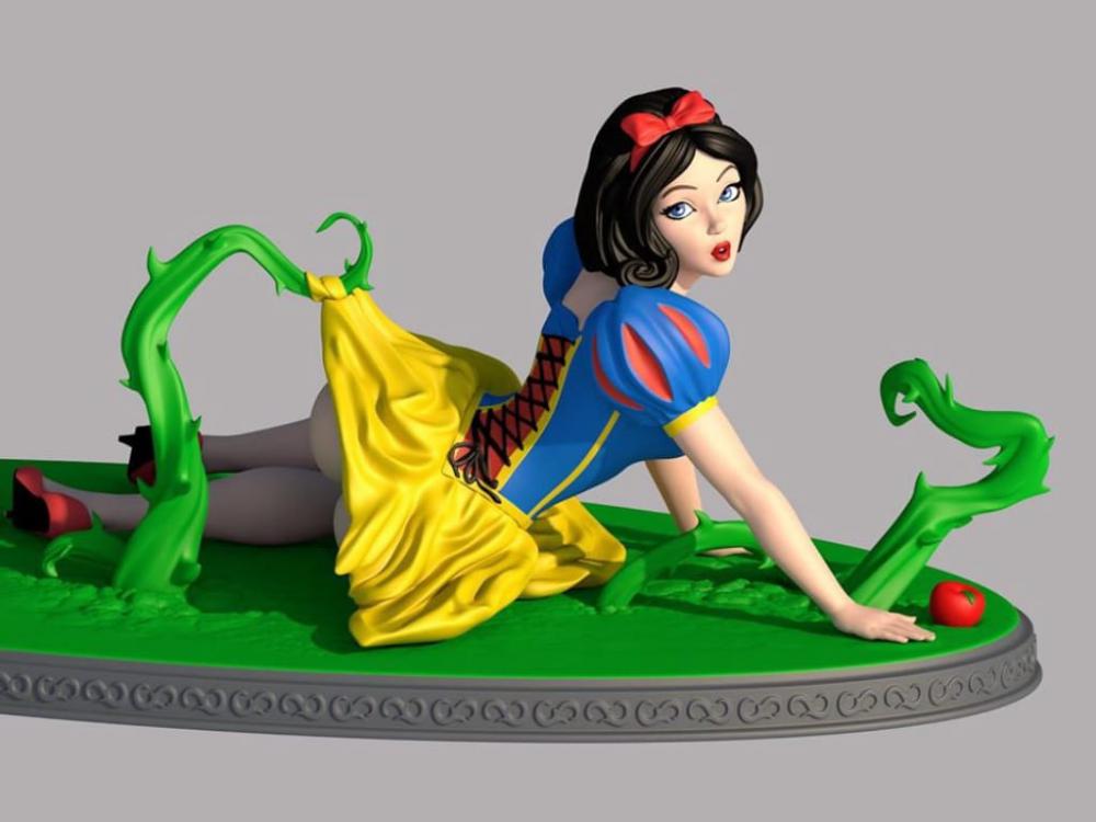 白雪公主与王后3D打印模型