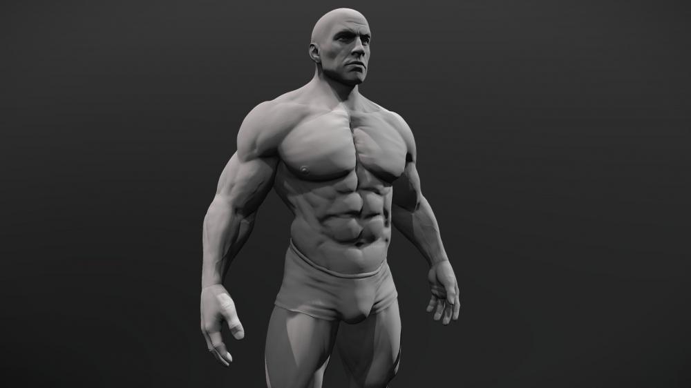 肌肉男3D打印模型