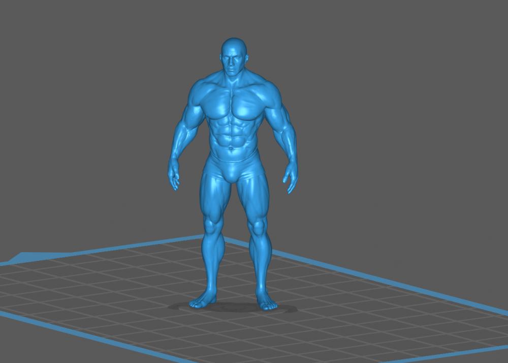 肌肉男3D打印模型