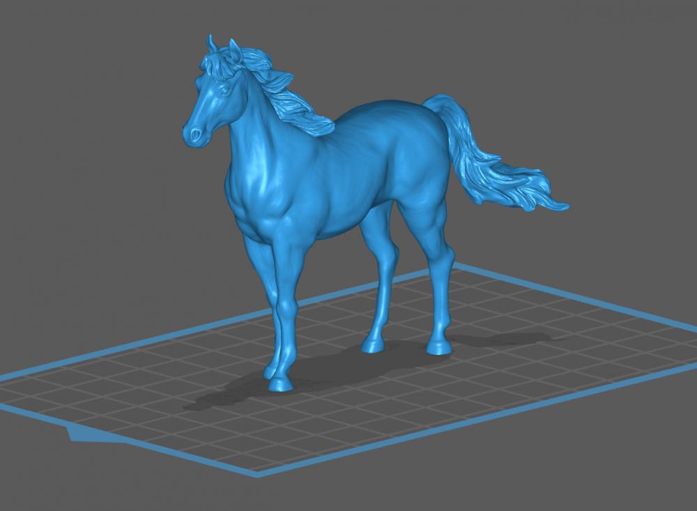 站立的马3D打印模型