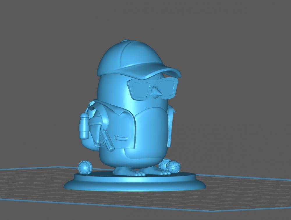 Q版企鹅3D打印模型