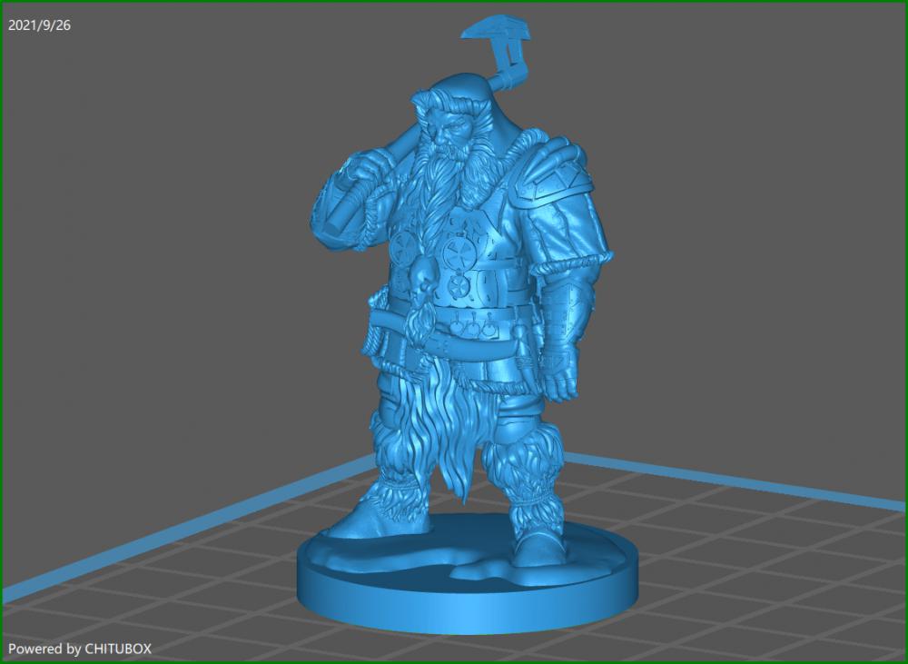矮人猎人3D打印模型
