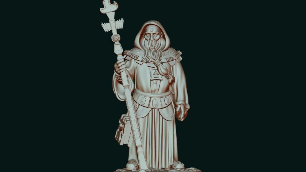 矮人牧师3D打印模型