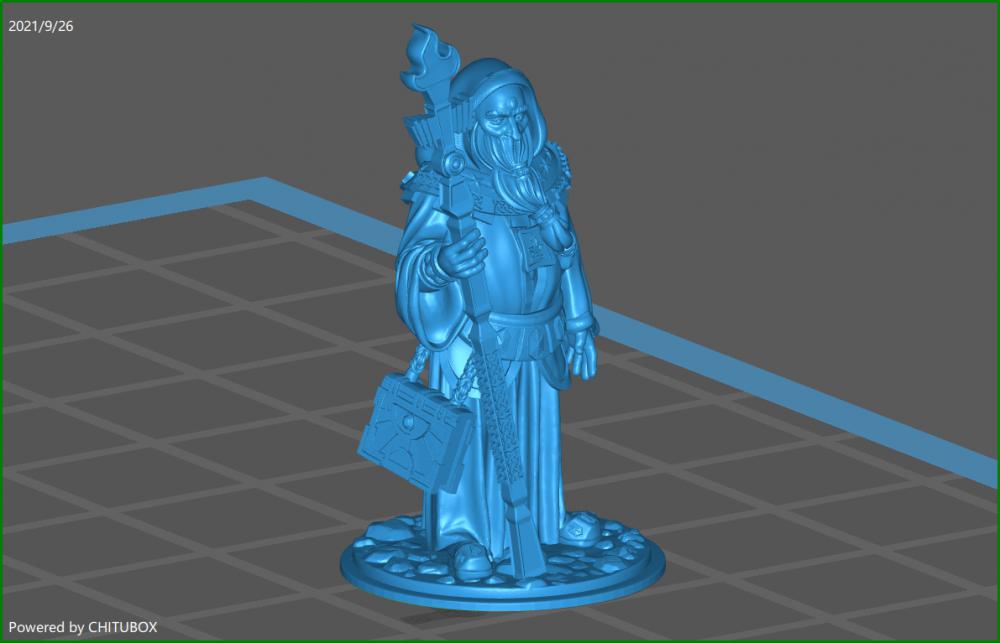 矮人牧师3D打印模型