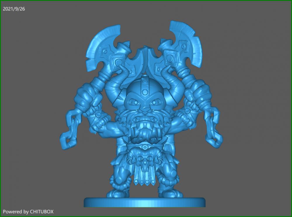 Q版矮人战士3D打印模型
