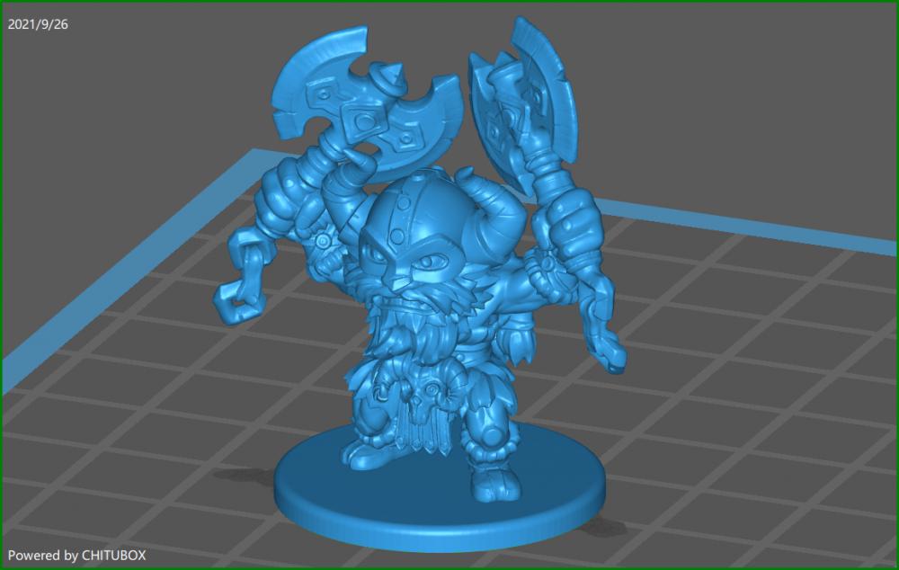Q版矮人战士3D打印模型