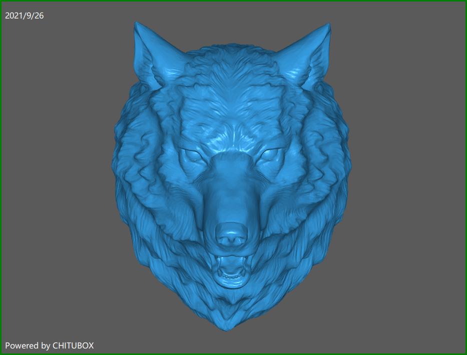 狼头3D打印模型