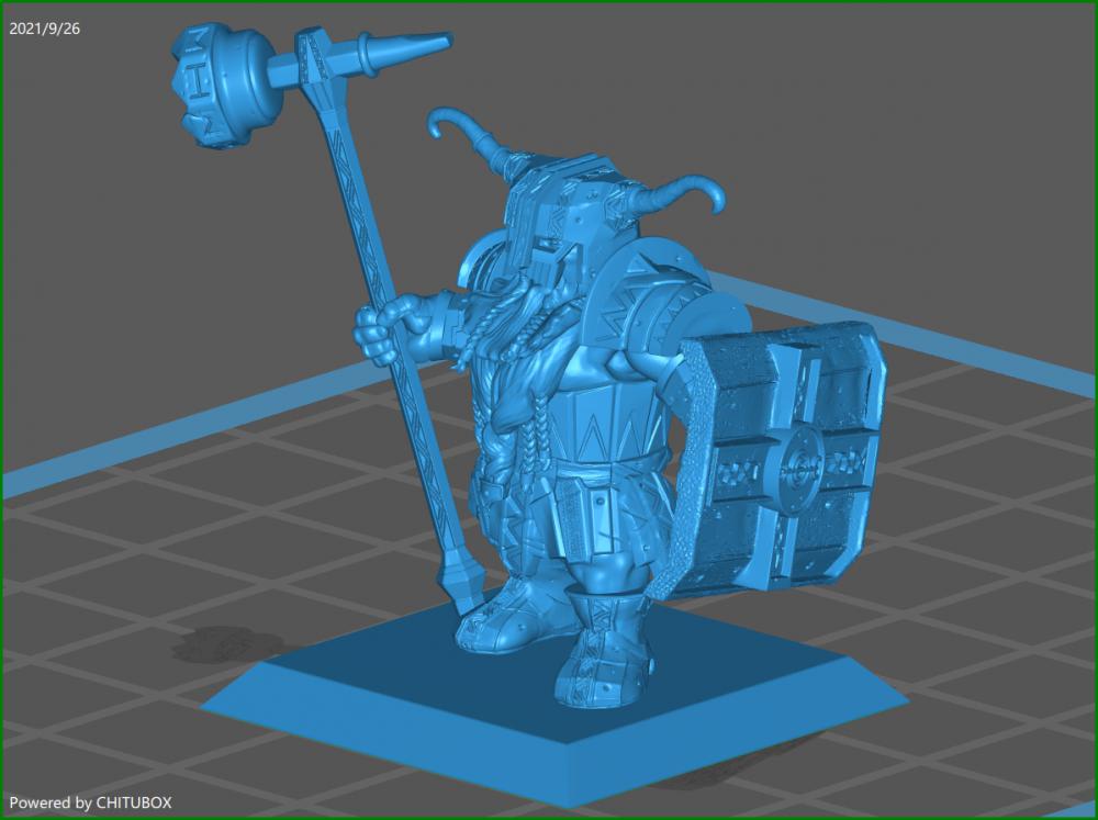 矮人战士3D打印模型