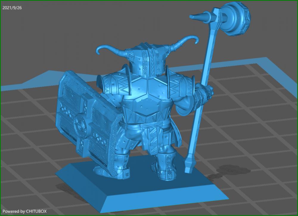 矮人战士3D打印模型