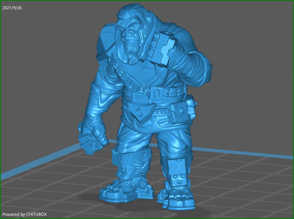 大猩猩兽人战士3D打印模型