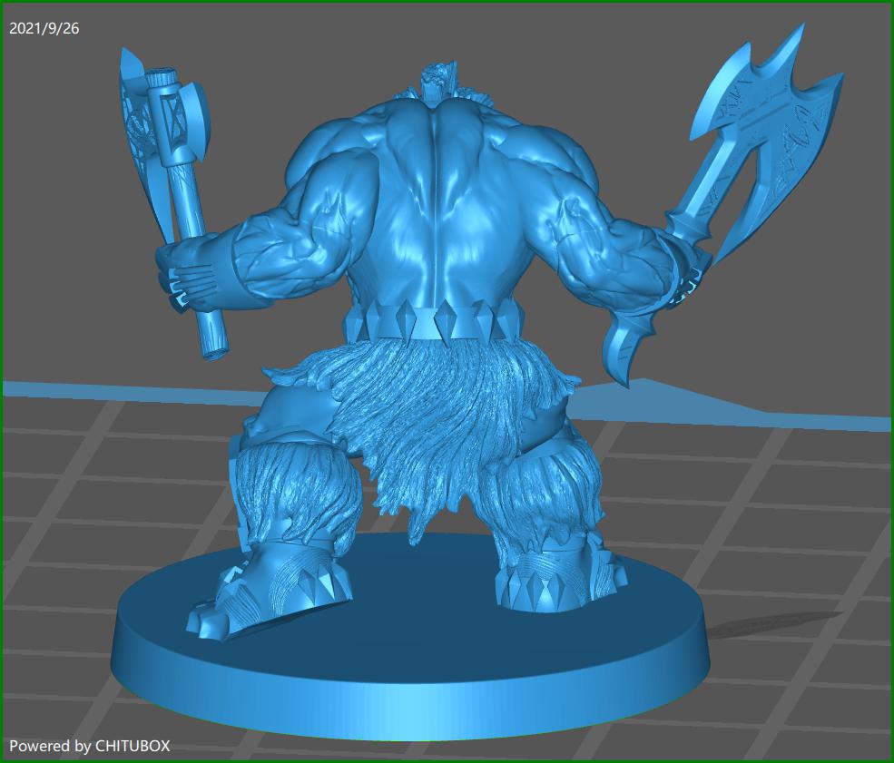 矮人狂战士3D打印模型