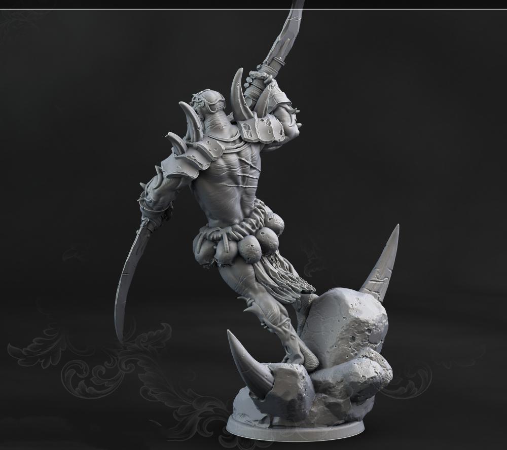 兽人战士 弯刀版3D打印模型