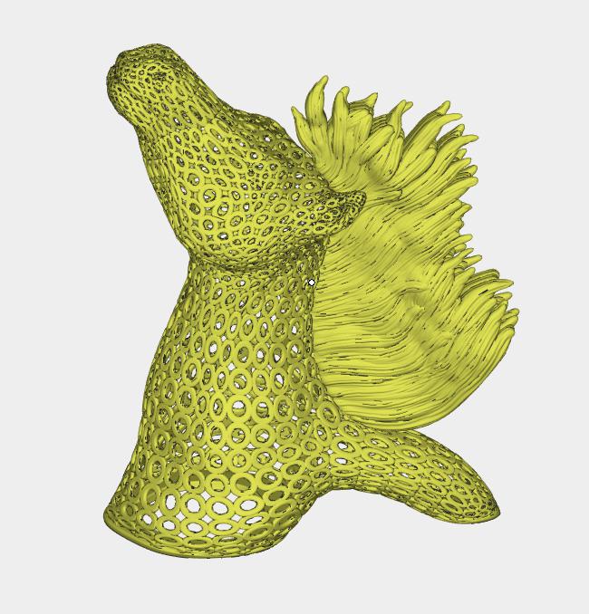 阿拉伯马 镂空半身雕塑3D打印模型