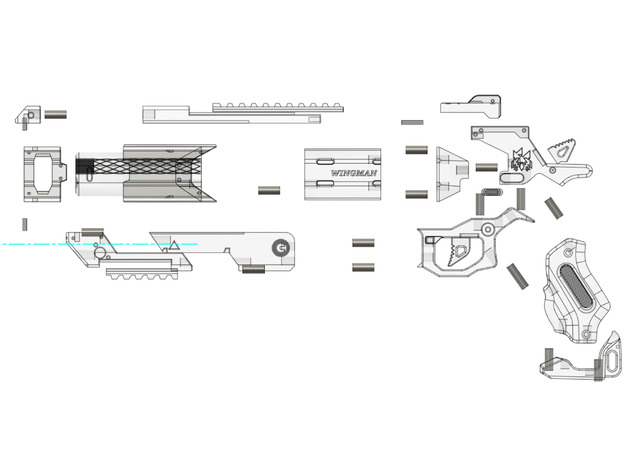 顶点传奇僚机枪3D打印模型