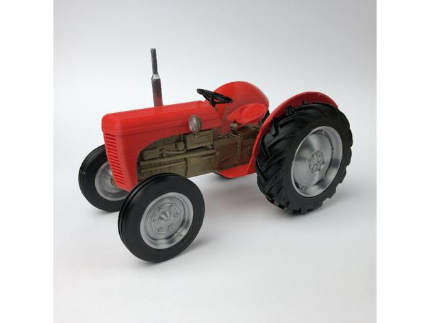 拖拉机-弗格森TE20 -完全可打印套件-1/18比例3D打印模型