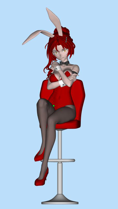 红色兔女郎3D打印模型