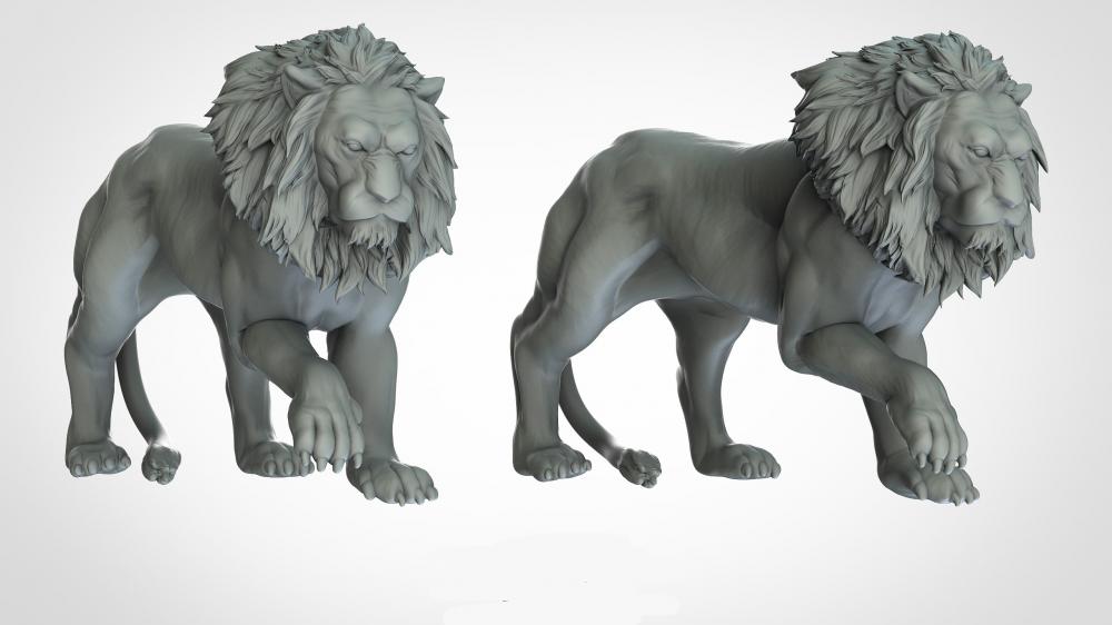动物系列 狮子3D打印模型