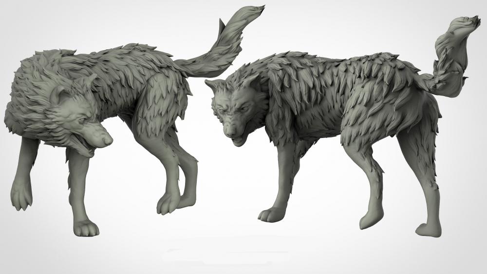 动物系列 狼3D打印模型