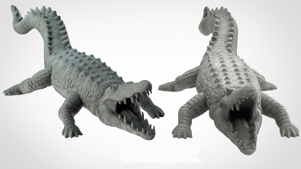 动物系列 鳄鱼3D打印模型