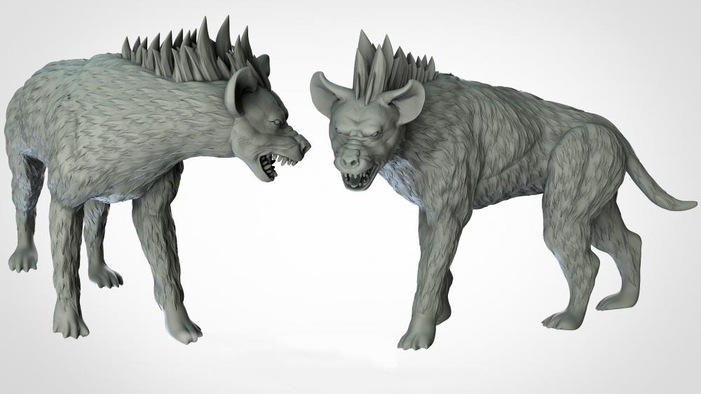  动物系列 鬣狗3D打印模型