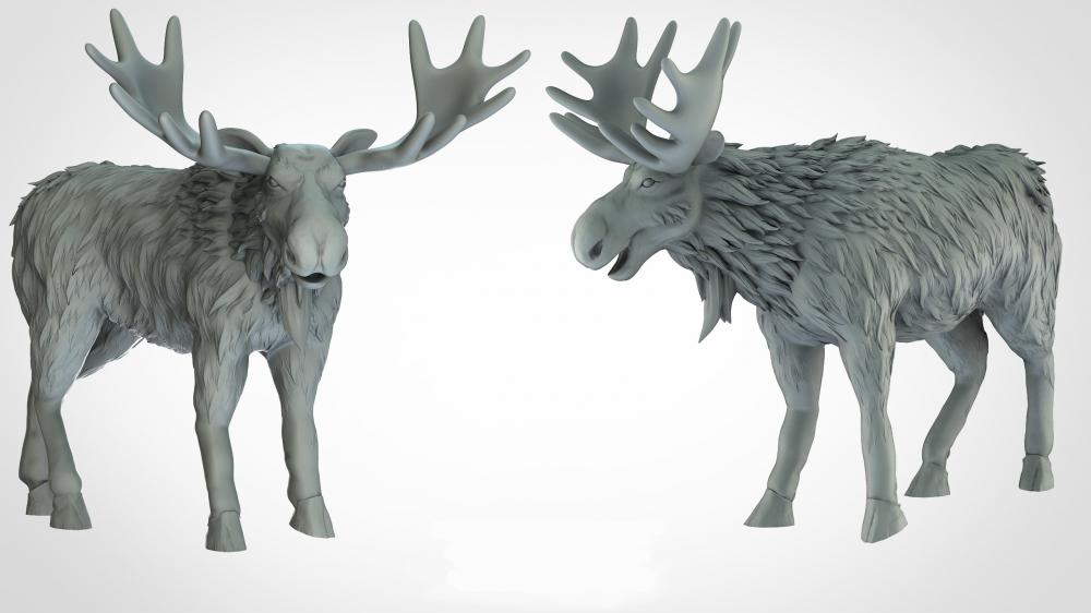动物系列 麋鹿3D打印模型
