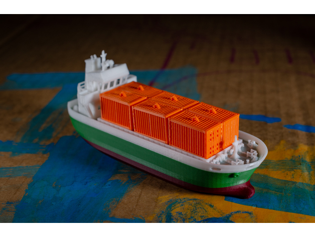 集装箱货船3d打印模型