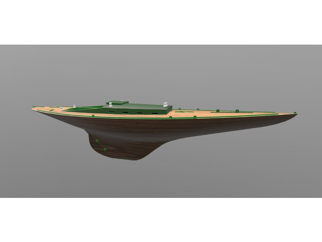 龙游艇3D打印模型