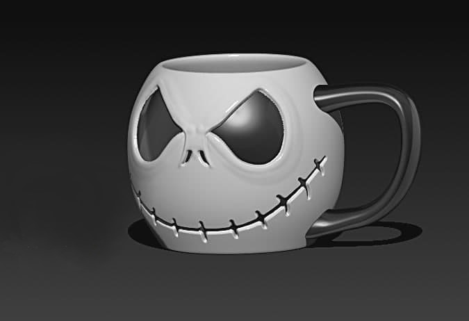 骷髅脸茶杯3D打印模型