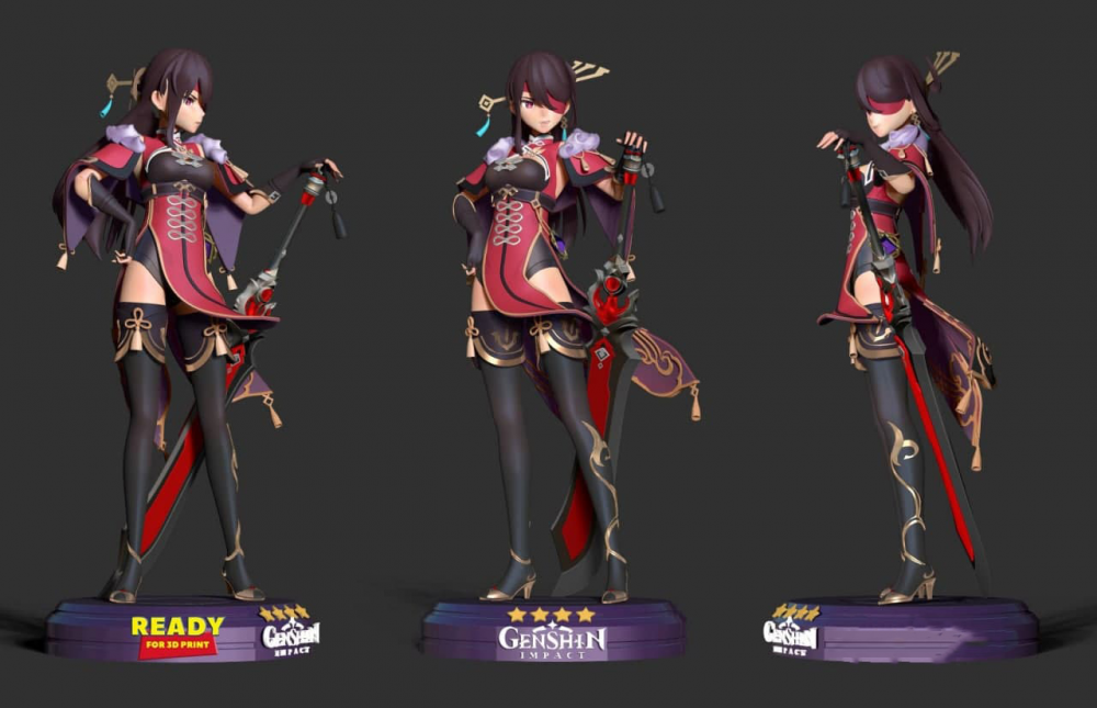 原神北斗站姿3d打印模型 原神北斗站姿3d打印模型stl下载 动漫游戏3d打印模型 Enjoying3d打印模型网